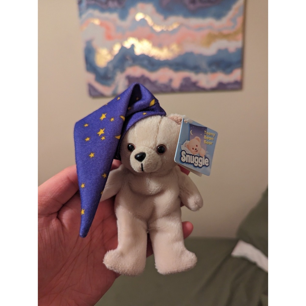 Vtg Snuggle Fabric Softner Bean Bear‎ Plush Advertising Bedtime 2001
